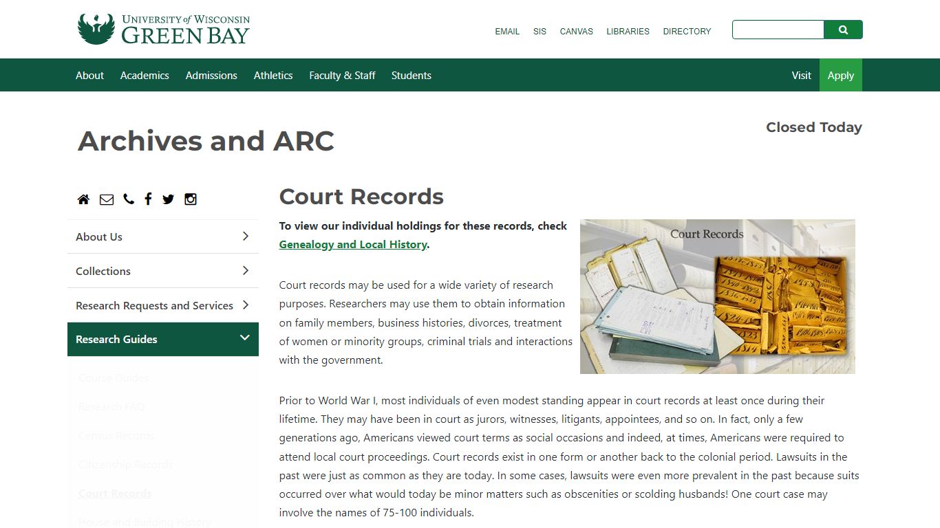 Court Records - Research Guides - UW-Green Bay